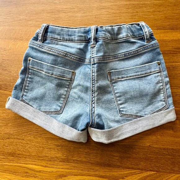 CREWCUTS Rainbow Denim Shorts Girls 8 NWT Jean Short Embroidered Pockets NEW - Picture 2 of 9